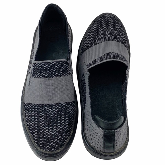 UGG Sammy Slip On Shoe Women’s Size 7.5 Black Grey Knit Upper - Picture 10 of 14